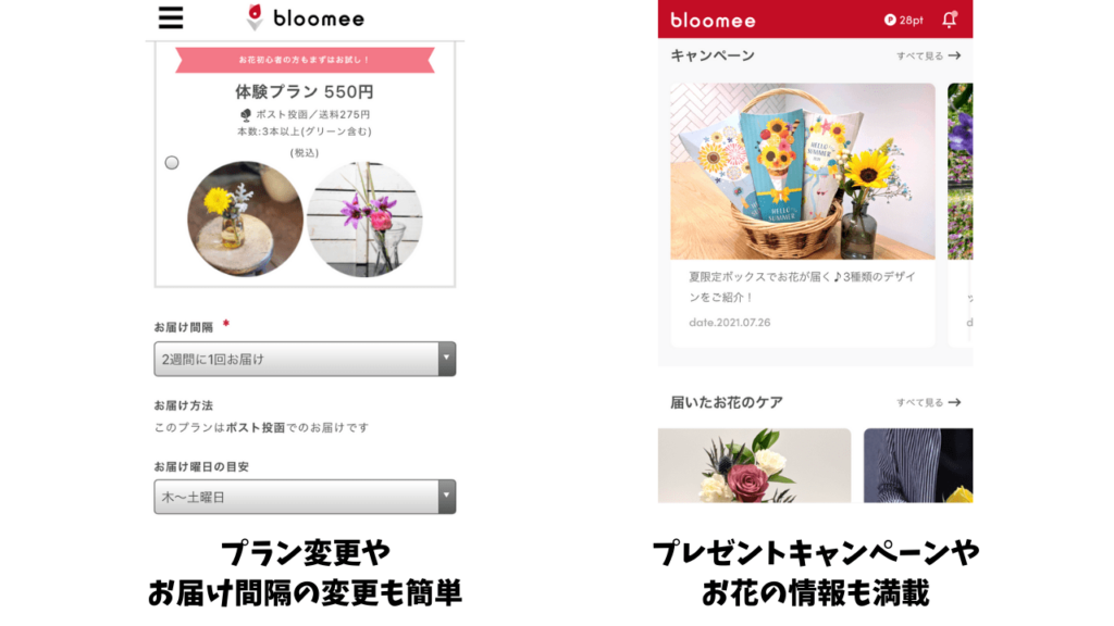 ブルーミー アプリでできること