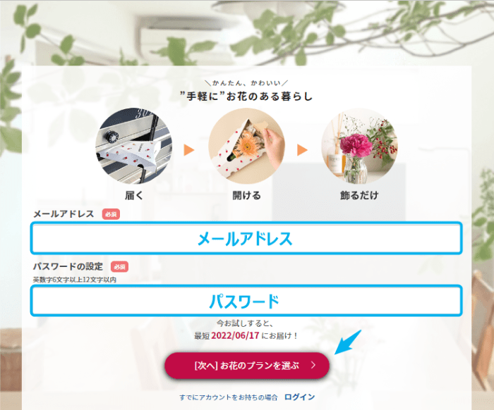 bloomee(ブルーミー)の申し込み方法